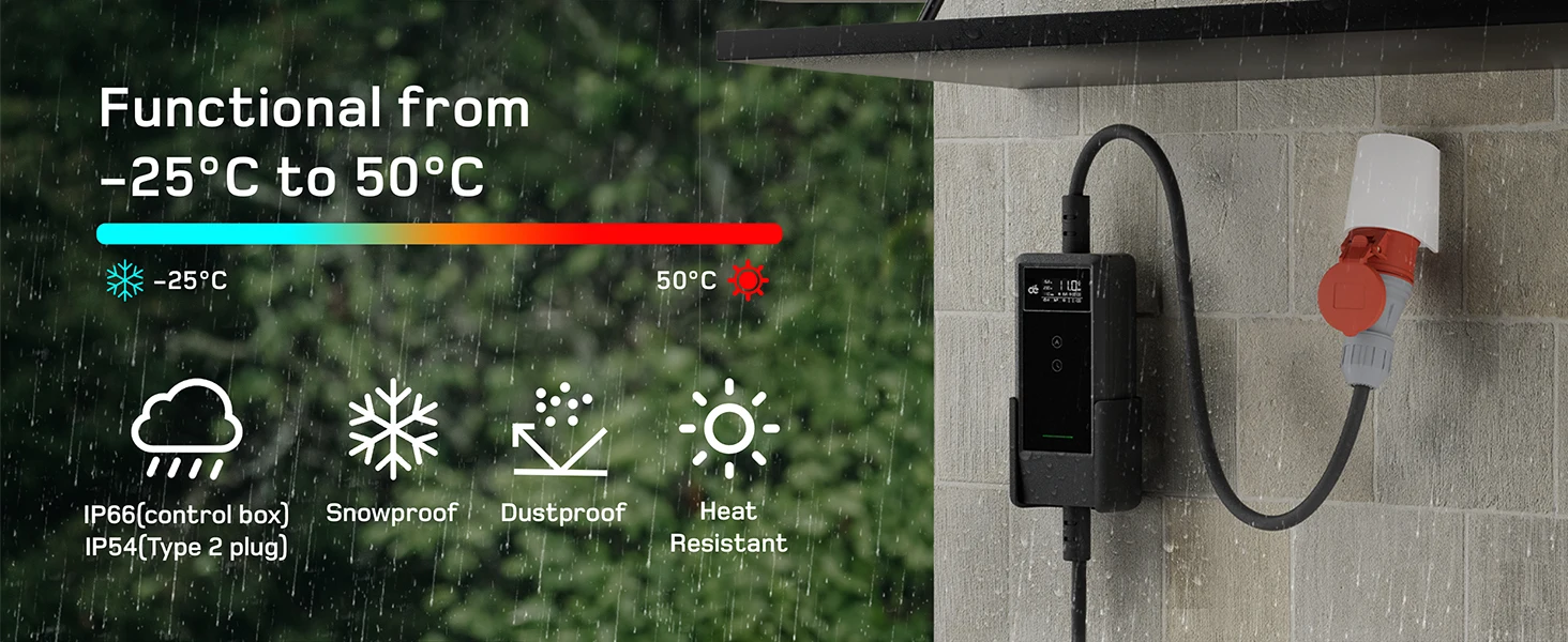 Trofazna mobilna punionica za automobil (EV) snage 11kW s adapterom za šuko kućnu utičnicu Sa815a550185f469d92a05670413a1c8dg