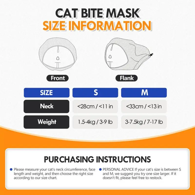 Cat Anti Bite Muzzles Breathable Cat Travel Tools Bath Grooming Supplies Adjustable Kitten Muzzles Anti Scratch Pet Supplies 6