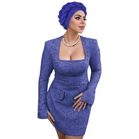 Muslim Women Double Braids Turban Hat Hijab African Auto Gele Headties Bonnet Nigeria Party Headgear Wedding Head Wrap Headscarf