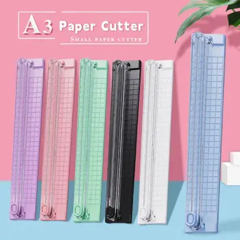 Taglierina per Carta A3/A4 con Righello Estraibile, Macchina Portatile per Taglio Carta, Strumento Bidirezionale per Taglio Carta