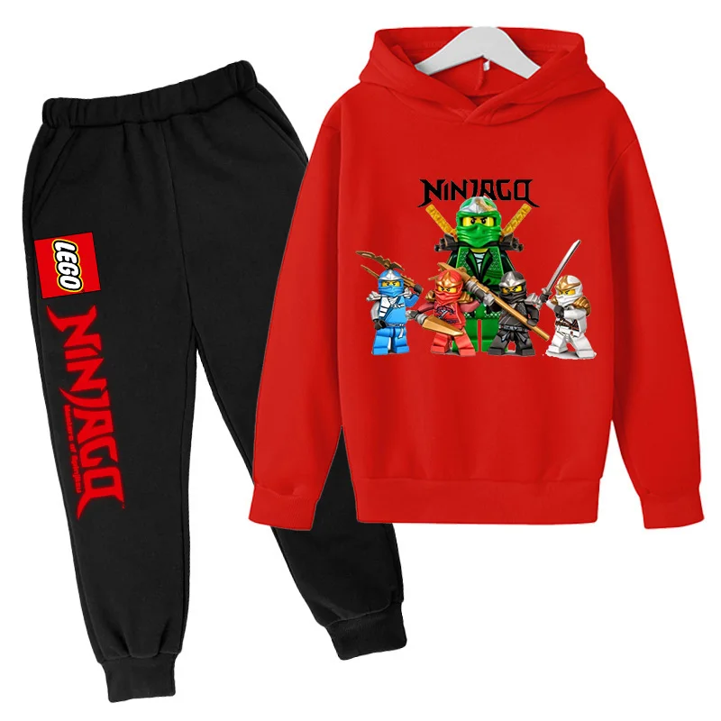 Ninja kidz Boys and girls hoodie and pants two-piece Ninja Boy Spring/Fall casual hooded sweatshirt and sports leggings ins 3