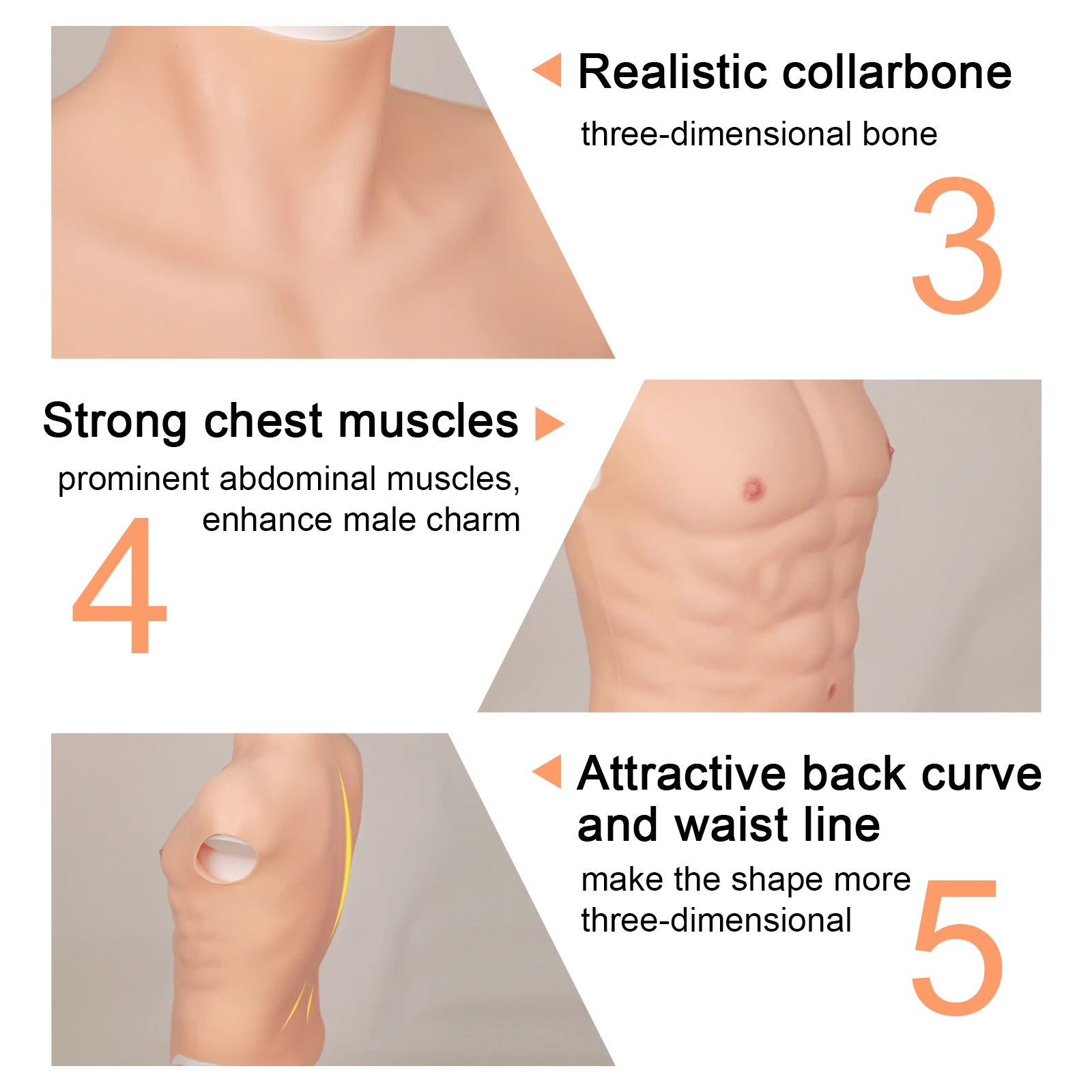 CYOMI Cosplay Silicone Male Muscle Suit Fake Belly Chest Bodysuit Artificial Simulation Abdominal Strong Figure for Crossdresser silicone pacifier silicone teether silicone breast forms