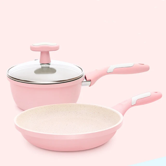 Don't miss out on this cute pink 3-piece cookware set with removable h –  Modori Singapore