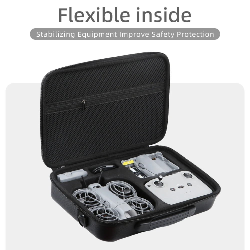 DJI Neo 2 Fly More 콤보용 휴대용 보관 케이스, 충격 방지 하드 캐리 백, 드론 본체 및 부품 보호 케이스
