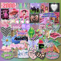 10/30/50PCS Laser Y2k Pink Girl Stickers Decals Decoration Suitcase Scrapbooking Phone Laptop Stationery Cute Kid Toy Sticker 1