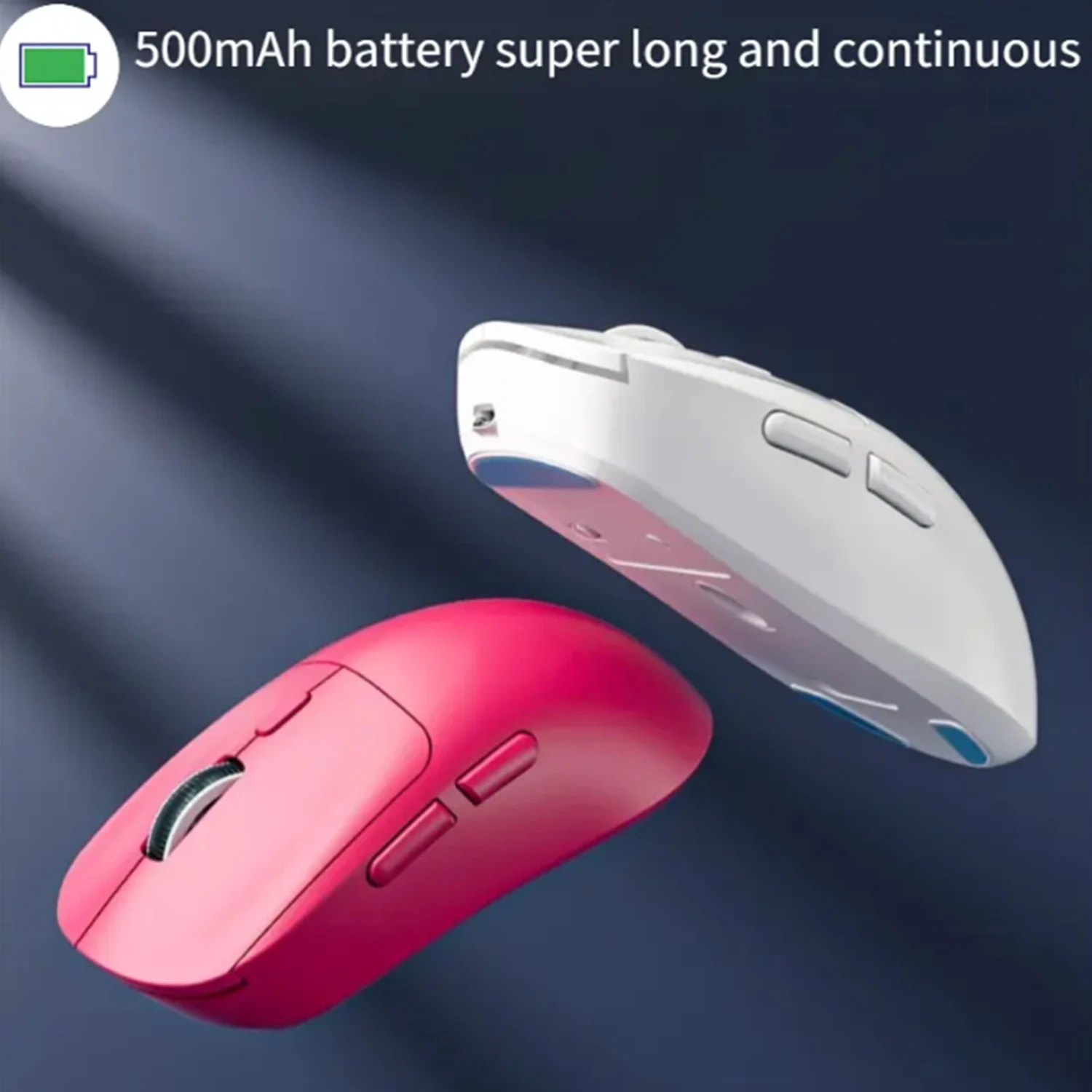 Wireless Gaming Mouse White Wireless Gaming Esports Mouse 55g 26000DPI 6 Buttons Optical PAM3395 For Laptop PC