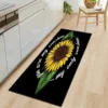 3D Sunflower Kitchen Rug Anti-slip Long Strip Living Room Carpet Soft Bedroom Hallway Doorway Floor Mat Home Decor 2