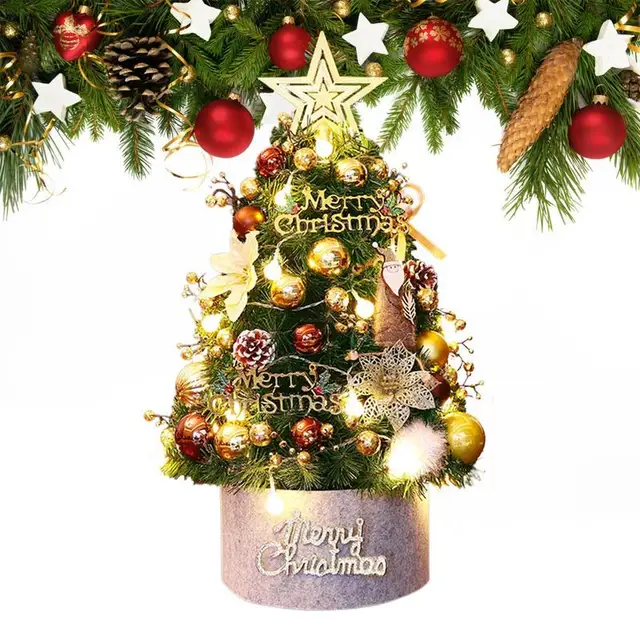 조명이 달린 미니 LED 크리스마스 트리로 축제 분위기를 고조시키세요