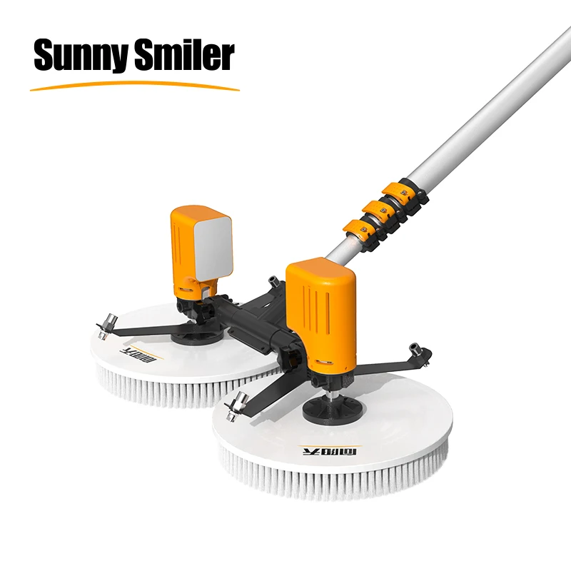 Hot Selling Solar Panel Cleaning Rotating Brush 3.5M/5.5M/7.5M Robot Cleaner Machine Kit With Telescopic  Tool