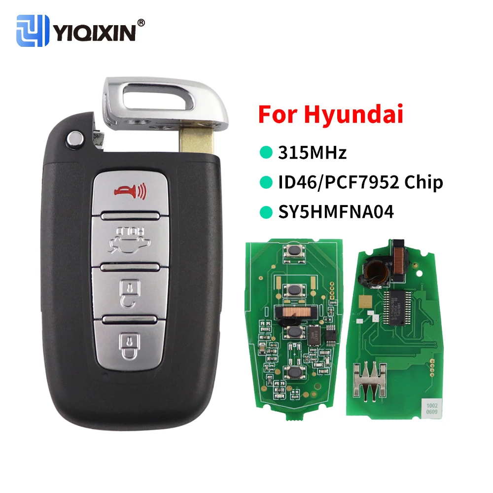 

YIQIXIN 315Mhz Smart Remote For Hyundai I30 IX35 Sonata Genesis Equus For Kia K2 K5 Rio Soul Borrego Sorento Optima ID46 Chip