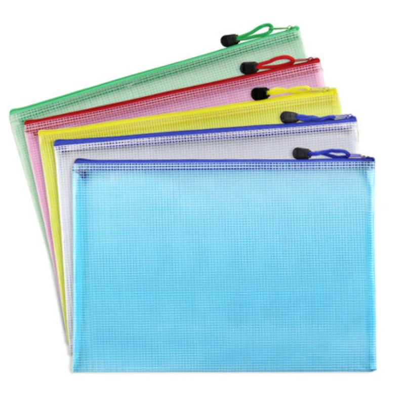 File Bag Office Folder A4 A5 A6 Size Waterproof Document Bag File Card Pack Office School File Folder Book Pencil Pen Paper Storage Bag Supplies