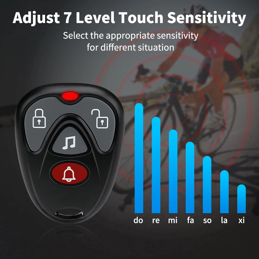 Extractme Alarme antivol pour moto, alarme de vibration, télécommande, 113 dB, étanche, système de sécurité pour scooter et vélo 6