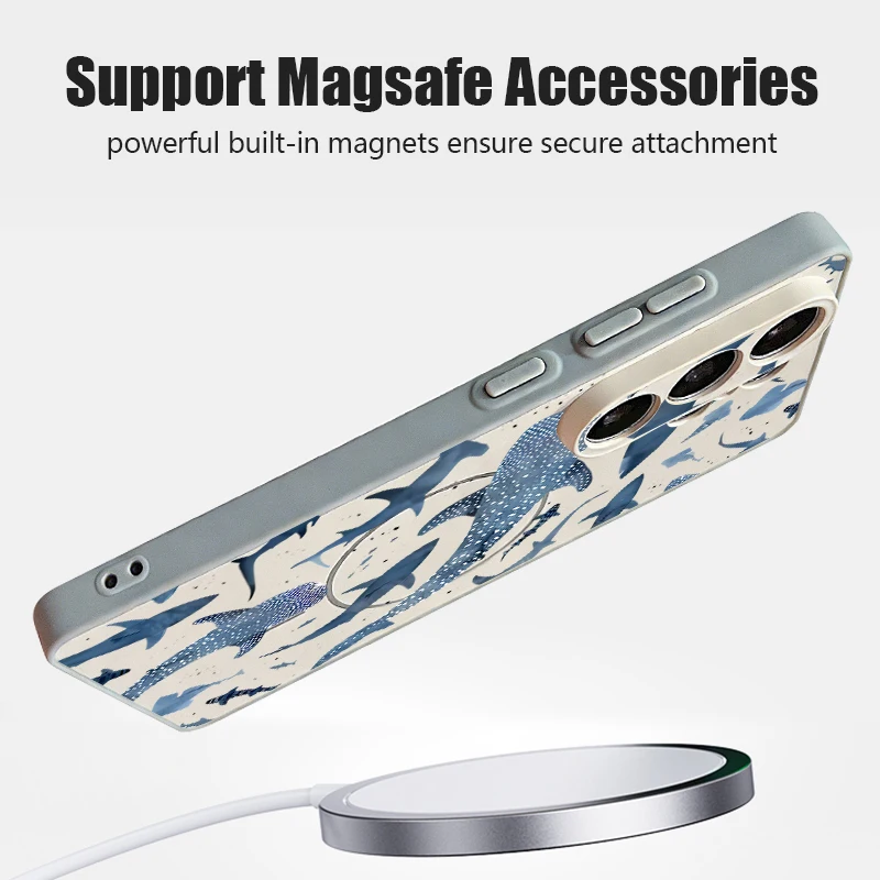 Whale Shark Magnetic Phone Case - Durable Hard Back Cover