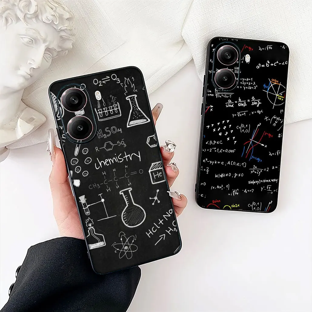 Science-Themed Silicone Phone Cover with Chemistry Design