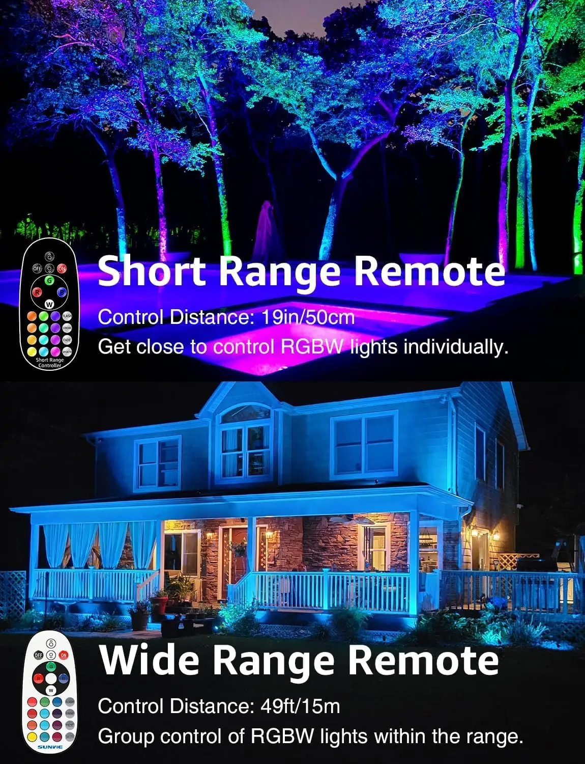24 Pack , 12W LED Color Changing Landscape Lighting with Remote Control and Wire Connectors 5