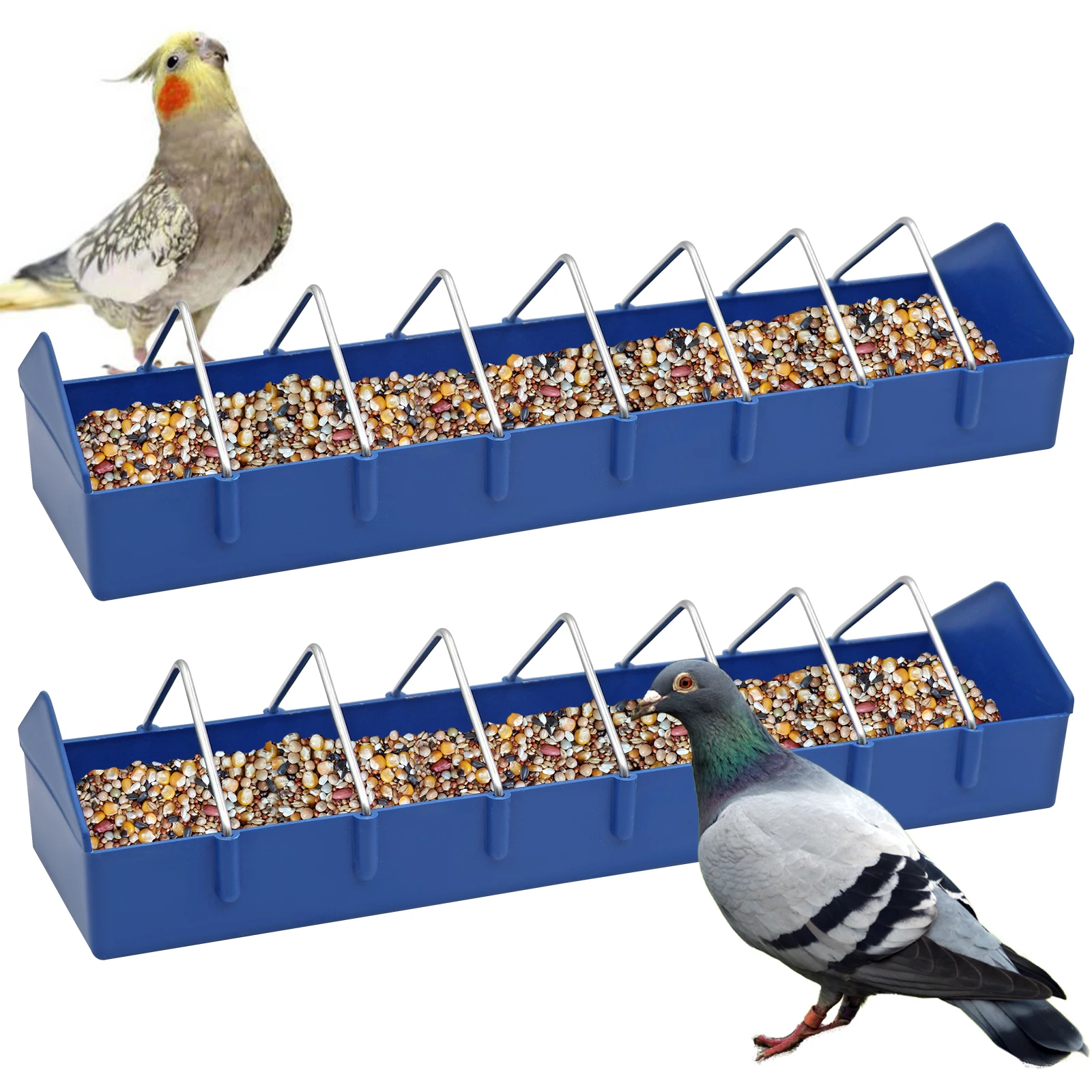 40cm Pigeon Chicken Quail Parrot Bird Peacock Poultry Feeder Pigeons Feeding Trough Dove Supplies