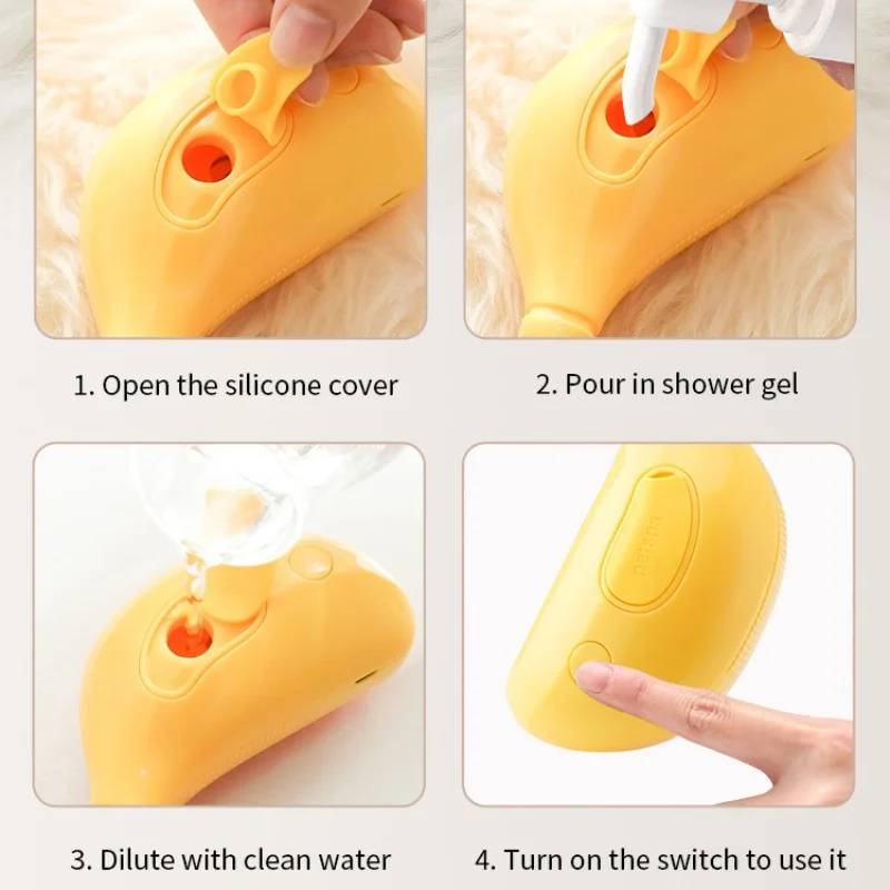 3 in1 pet steam brush cat dog Cleaning Steamy Spray Massage Brush Comfy Spray Massage
