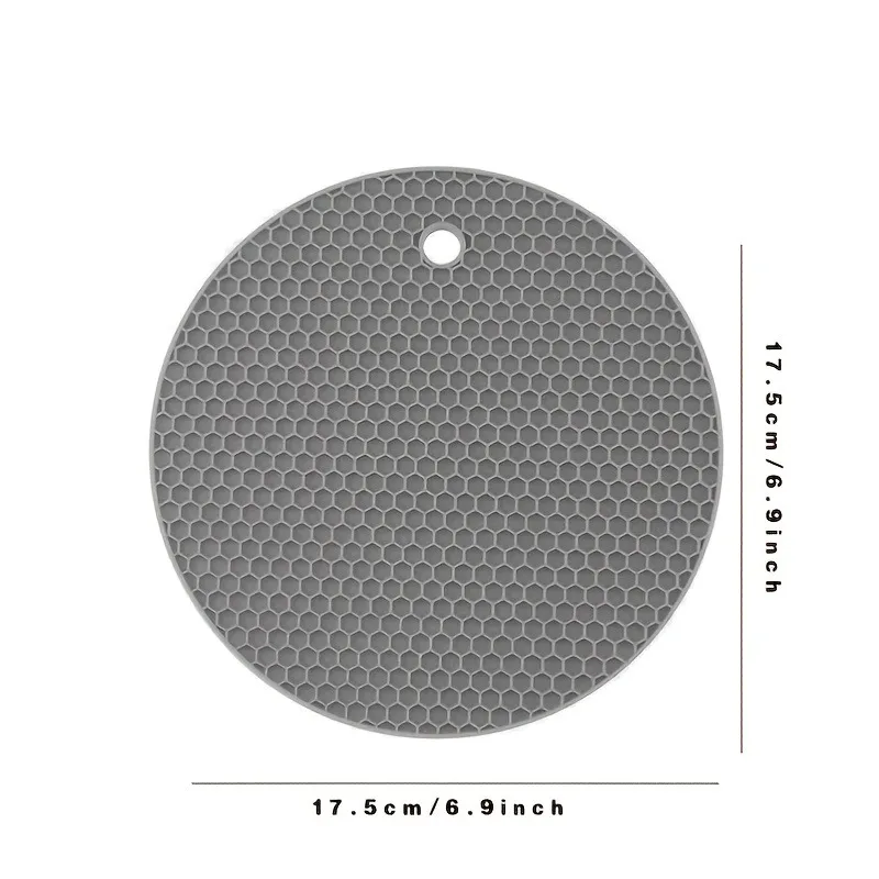 1PC Silicone Anti Scalding Mat Pot Rack Household Kitchen Countertop Protection Heat-resistant Anti Slip Circular Silicone Mat BEST SELLERS
