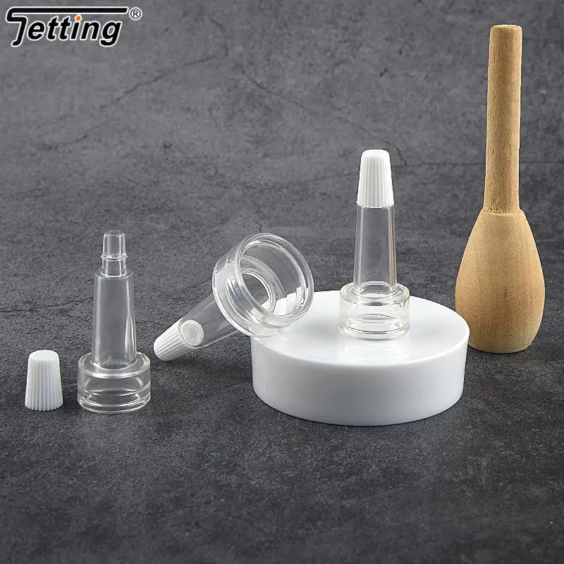 10Pcs Mini Refillable Bottles Sample Empty Bottle With Cap, Trumpet Head Transparent Powder Filling Bottle Skin Care Tools