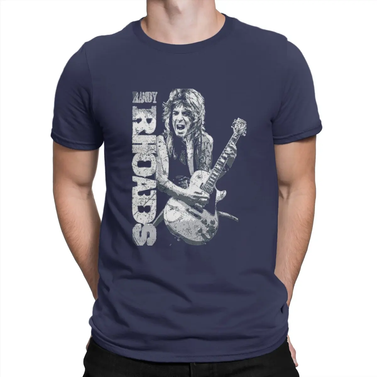 thumbnail image 1 of Camiseta nueva para hombre RANDY RHOADS, camiseta de cuello redondo, ropa de hip hop, regalo, ropa urbana, 1 of 7