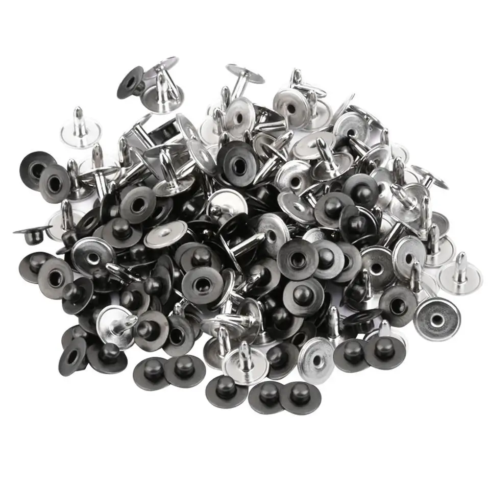 10pcs rivetto rotante bottone in metallo O Ring te... - Grandado