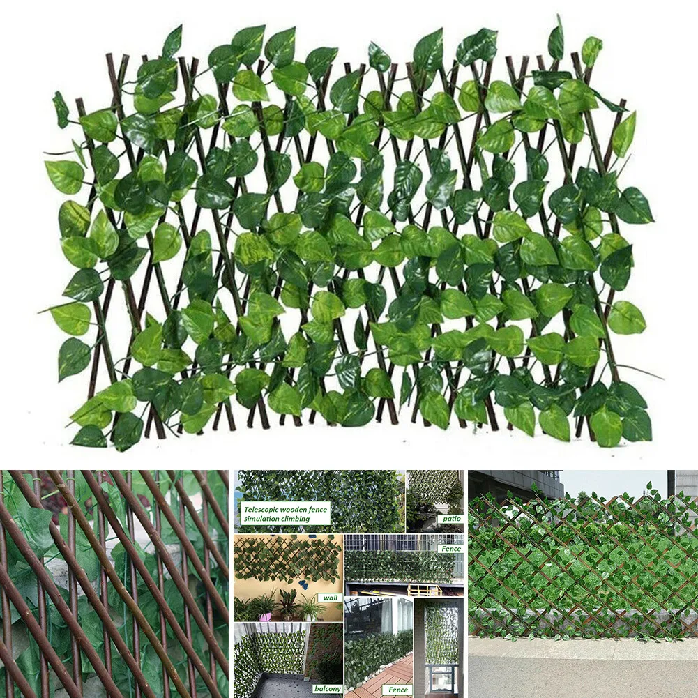 Artificial Ivy Fence Expanding Trellis Garden Screening Fence Privacy Screen Artificial Ivy Leaves Simulated Leaf Plant artificial plants artificial fence panels