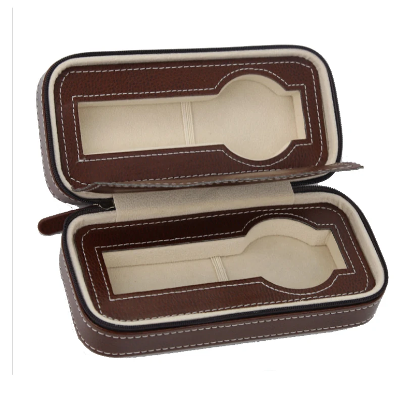 Watch Suitcase Organizer Portable Zipper Watch Case Bracelets Men's and Women's Multifunctional Display Box 2/4/6/8/10/12 Slots
