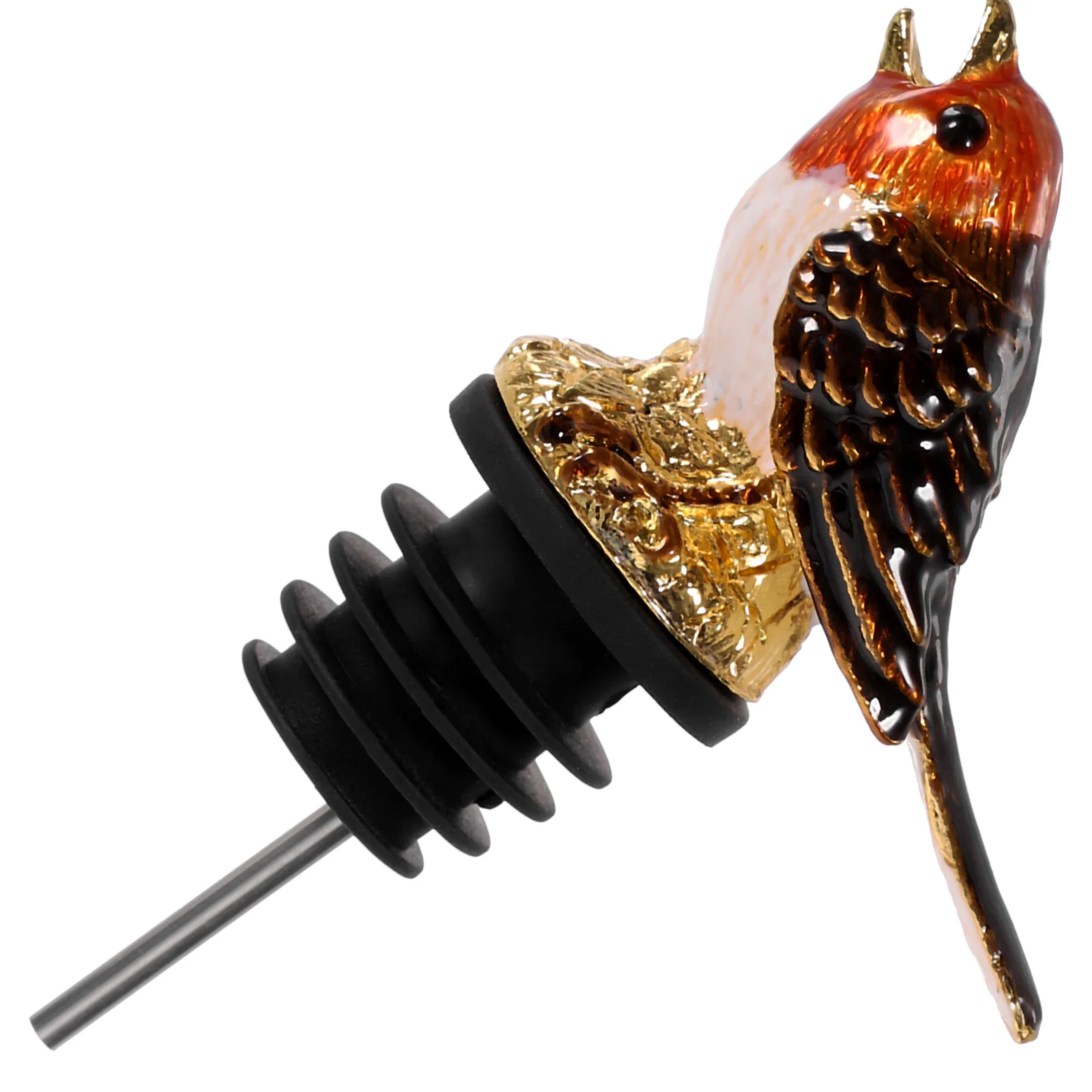 

Gold Pour Spouts Dispenser Stopper Sauce Bottle Pourer Oil Alloy for Tea