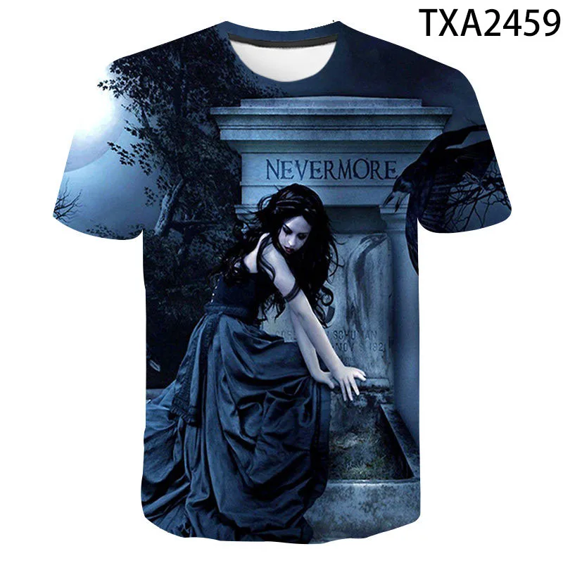 

2020 New Gothic T shirt Men Women Children T-shirt Horror Scary Demon 3D Print Tee Summer Streetwear Boy Girl Kids Tops Clothing
