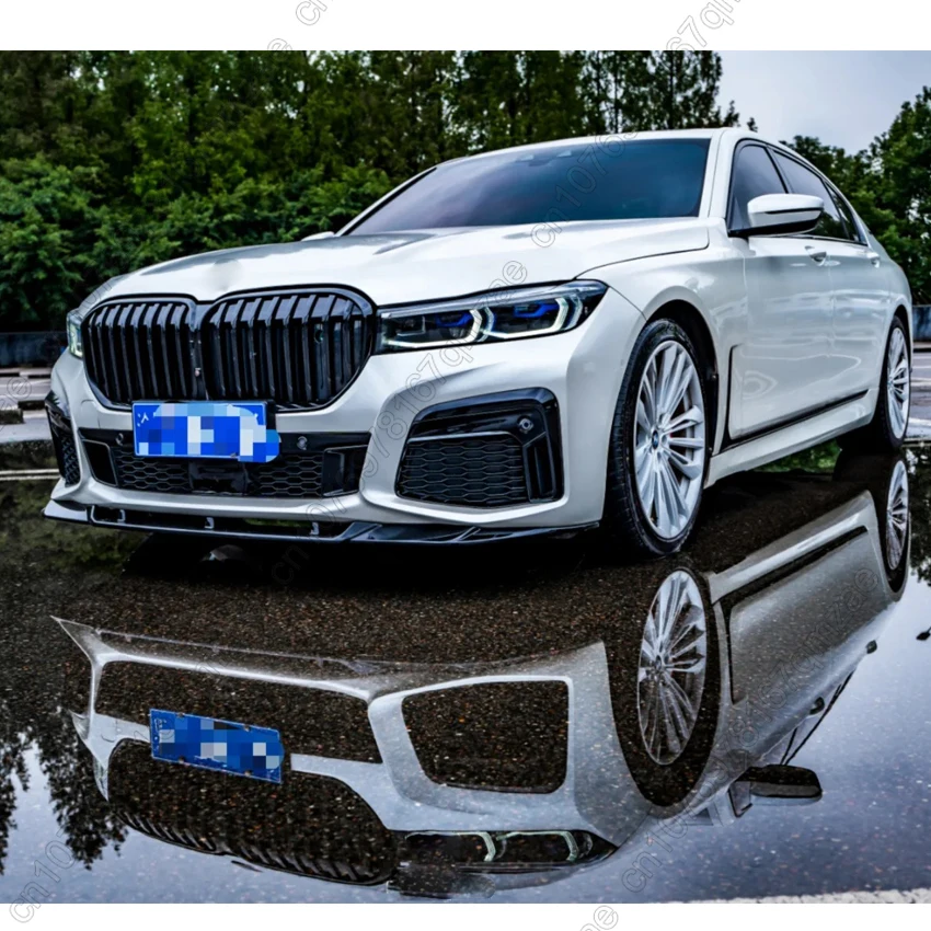 MP 스타일 앞 범퍼 스플리터 립 스포일러 BMW G11 G12 740i 750i Li M760Li LCI M 스포츠 2019-2022 튜닝 바디 키트