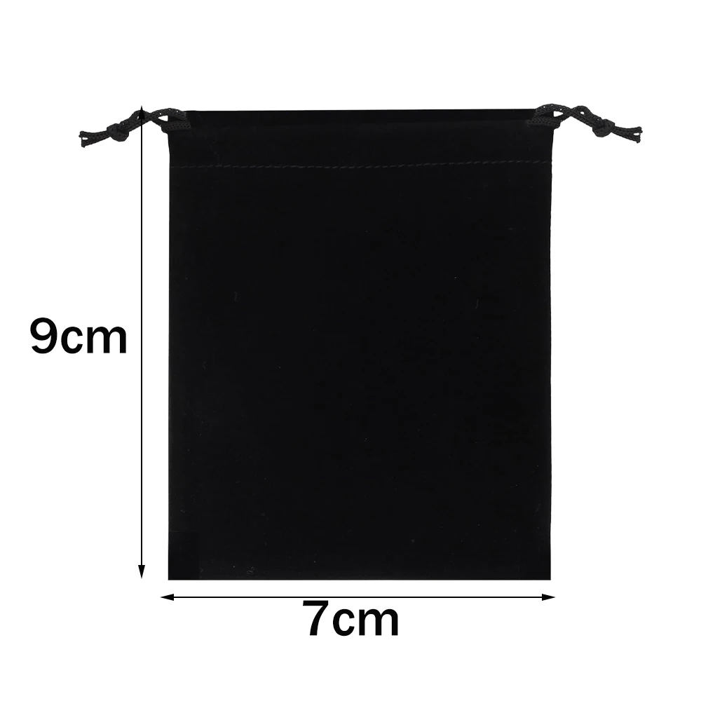 10 Teile/los Schwarz Samt Kordelzug Verpackung Display Beutel Für Hochzeit Süßigkeiten Weihnachten Geschenk Schmuck Verpackung Großhandel – Detail 1