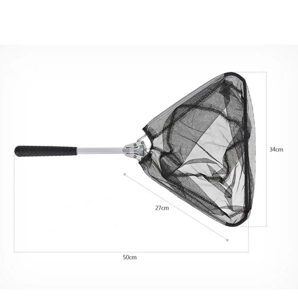  Aluminum Alloy Foldable Landing Net Collapsible Pole Nylon Mesh