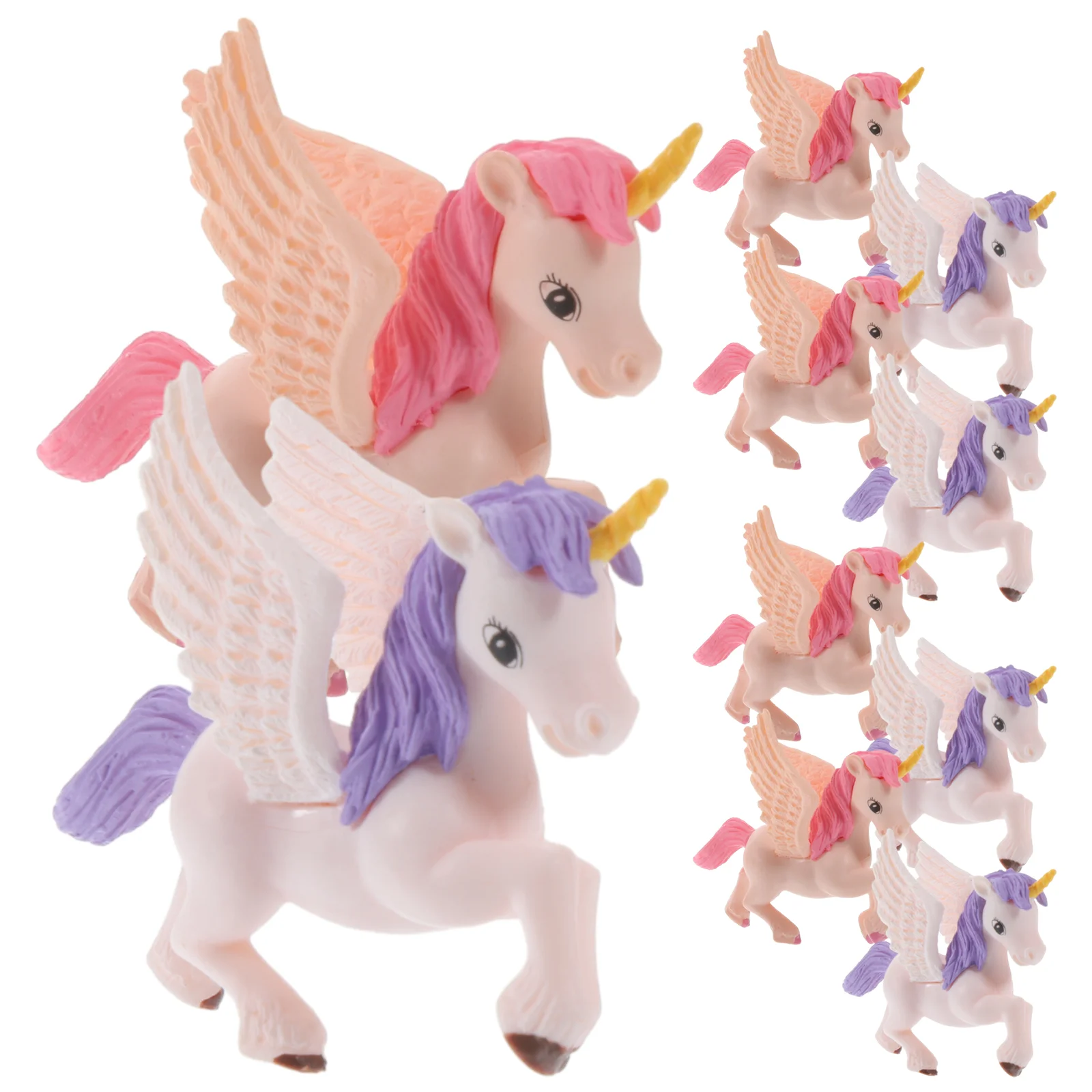 

10 Pcs Micro Landscape Decoration Mini Unicorn Photo Props Craft Adornment Toys Girl Miniature Statue Pvc Garden