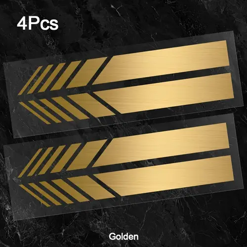 "Classic JDM Reflective Stripes Vinyl Decal Kit - 4pcs Self-Adhesive Car Body Stickers, Waterproof & Universal Fit" - Image 8