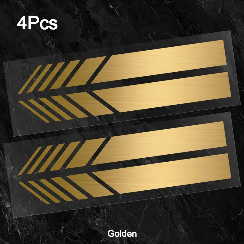 "Classic JDM Reflective Stripes Vinyl Decal Kit - 4pcs Self-Adhesive Car Body Stickers, Waterproof & Universal Fit" - Image 8