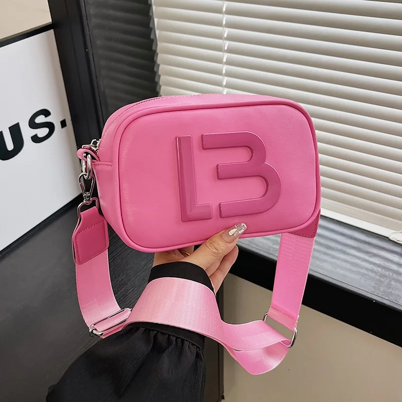 Pu Shoulder Bag Trendy And Personalized Solid Color Camera Bag Fashionable And Simple Portable Crossbody Bag 4