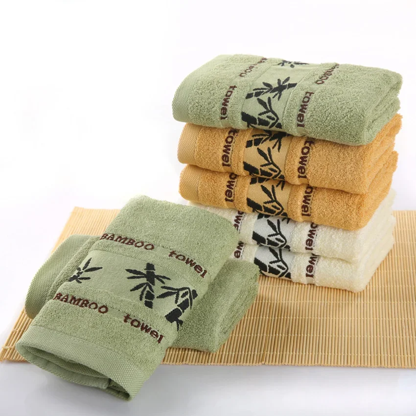 Bamboo Fiber Towels Set Home Bath Towels for Adults Face Towel Thick Absorbent Luxury Bathroom Toalha De Praia