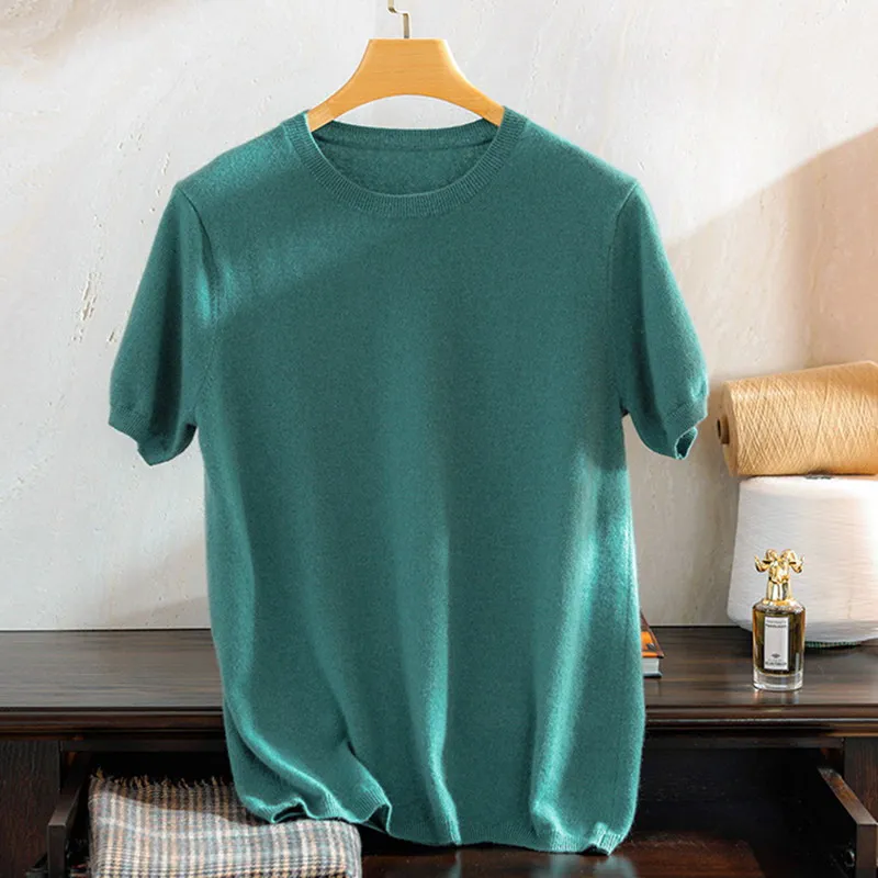 Superfine Merino Cashmere T shirt Men Base Shirt Wicking Breathable Quick Dry Anti-Odor No-itch Short Sleeve Tee Tops 6