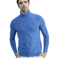Men Knitted Sweaters Cashmere Sweater 100% Merino Wool Turtleneck Long-Sleeve Thick Pullover Winter Autumn Male Jumpers Clothing 1