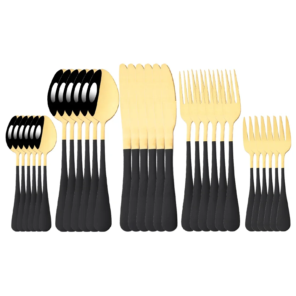 30Pcs Black Gold