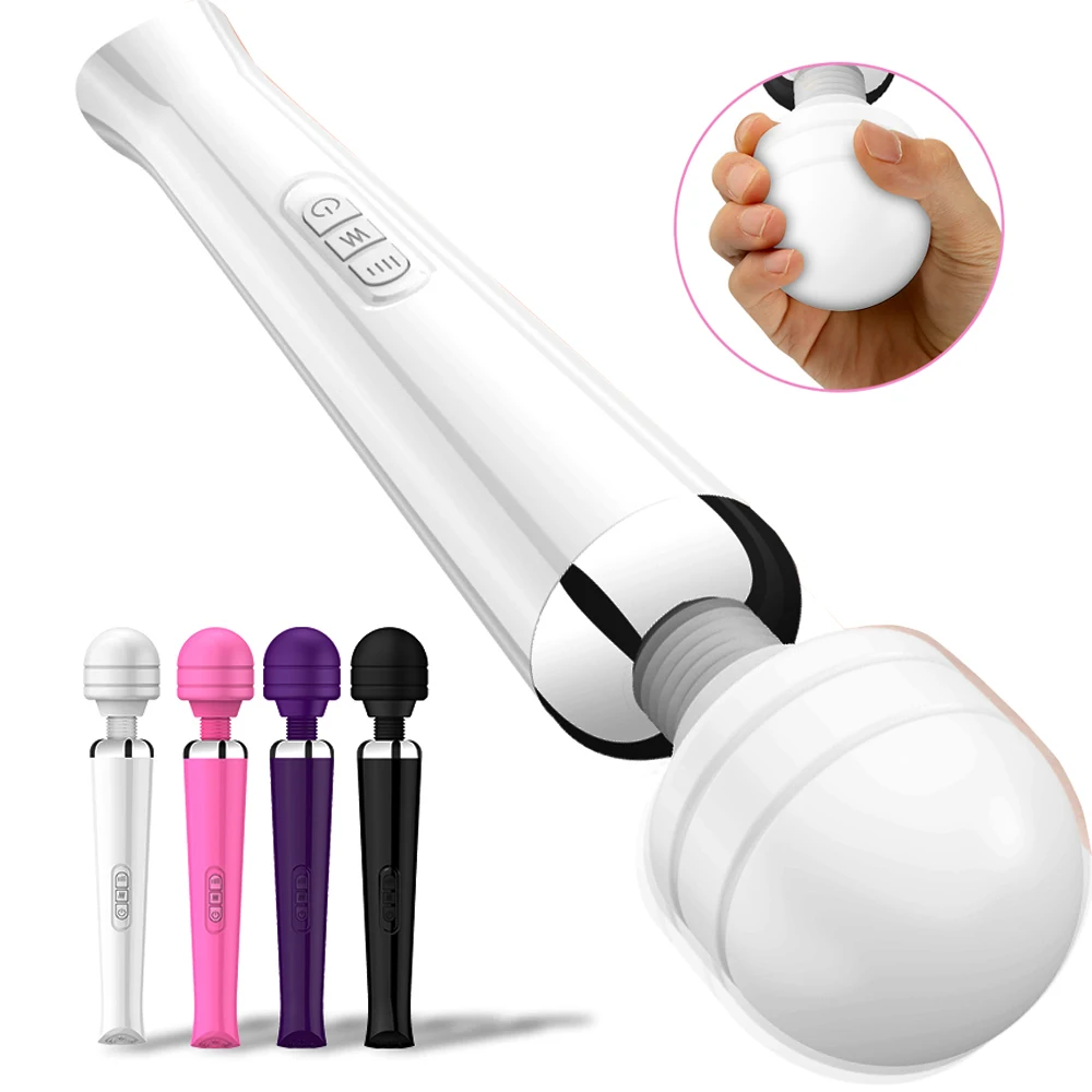 Powerful Magic Wand Vibrator for Women Big AV Body Massager G Spot Clitoris Stimulator USB Charging Adult Sex Toys for Woman
