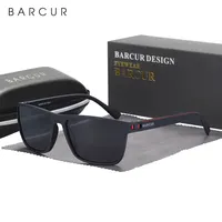 BARCUR Design-Lunettes de soleil polarisées TR90 pour homme et femme, accessoire de sport léger, protection UVAB 6