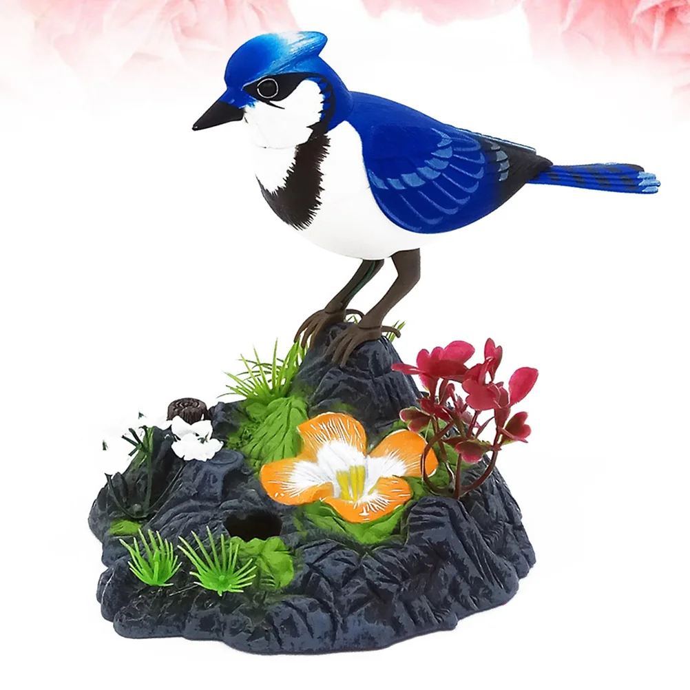 Kids Playset Singing Bird Cage Ornament Electric Sounding Voice Imitation Decorate Artificial Child Birds for children 6