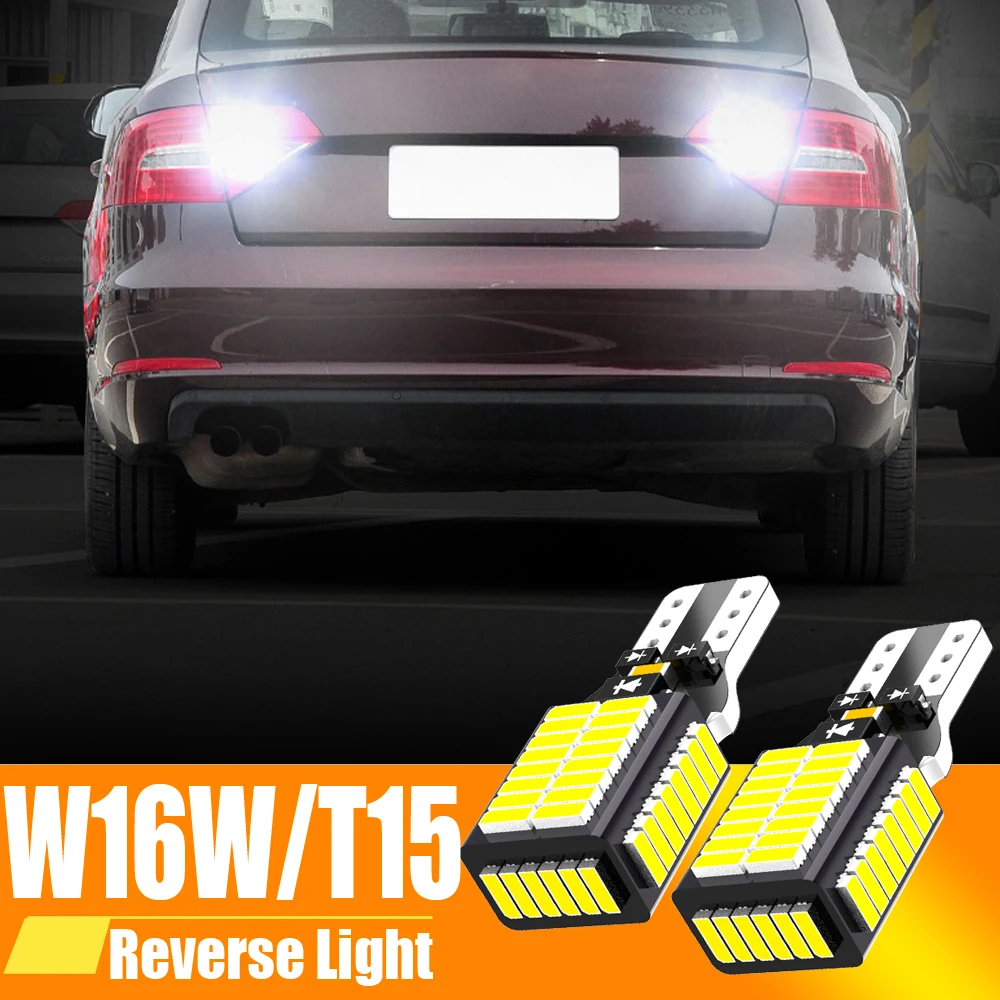 2Pcs Led Backup Light Blub Lampada Di Retromarcia W16W T15 921 Canbus Nessun Errore Per Skoda Karoq 2017-2020 Superb 2 Mk2 2008-2013