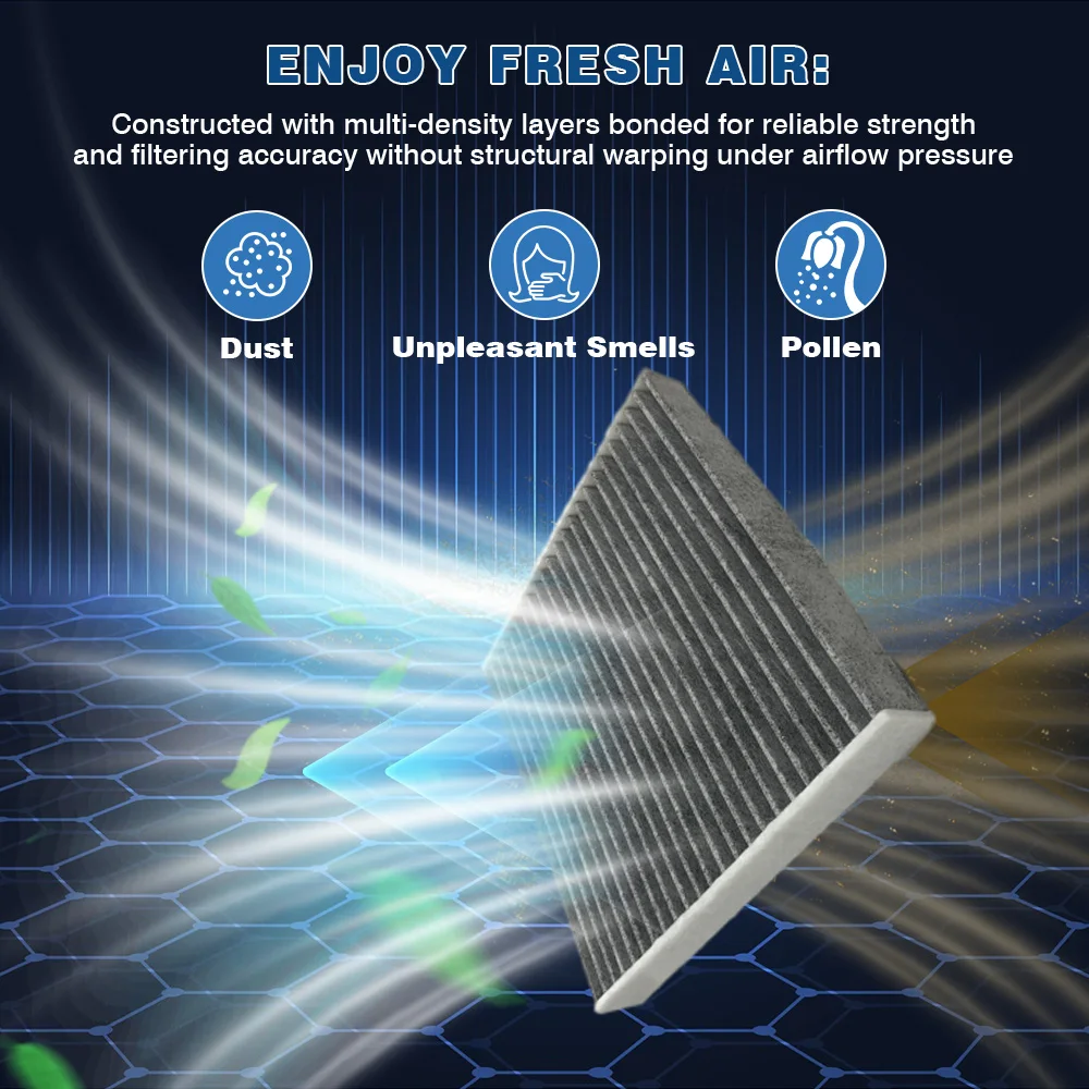 PHILTOP Premium Cabin Air Filter With Activated Carbon - Replacement For Honda/Acura Models