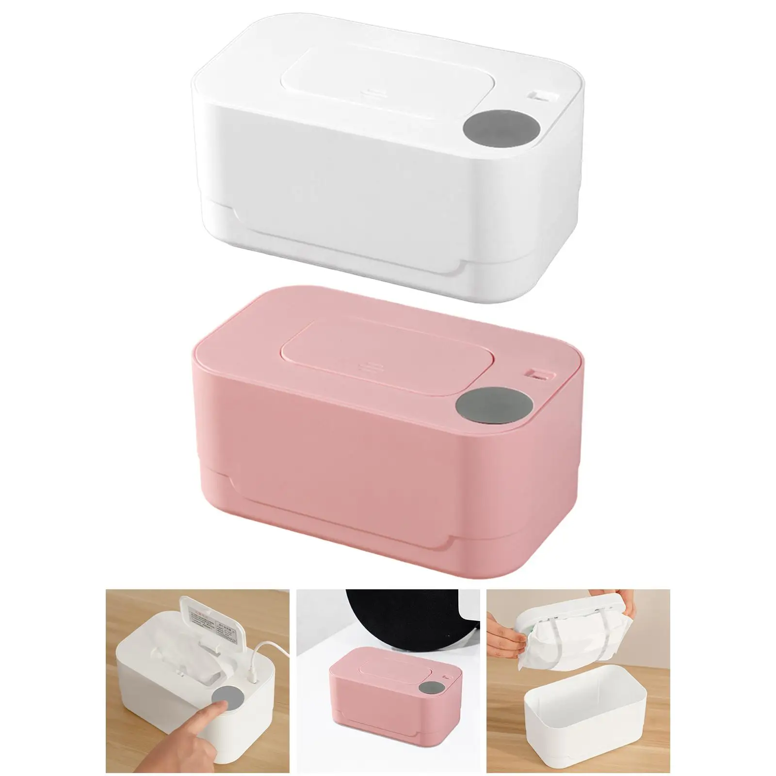 Wipe Warmer Constant Temperature Reusable Large Capacity Silence Wipe Heater for Home Outdoor Wet Tissue Household