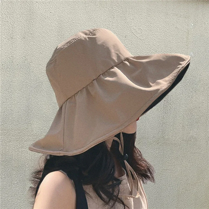 Women Spring Autumn Summer Sun Protection Hat Korean Big Brim Fisherman Hat sun hat,women hat
