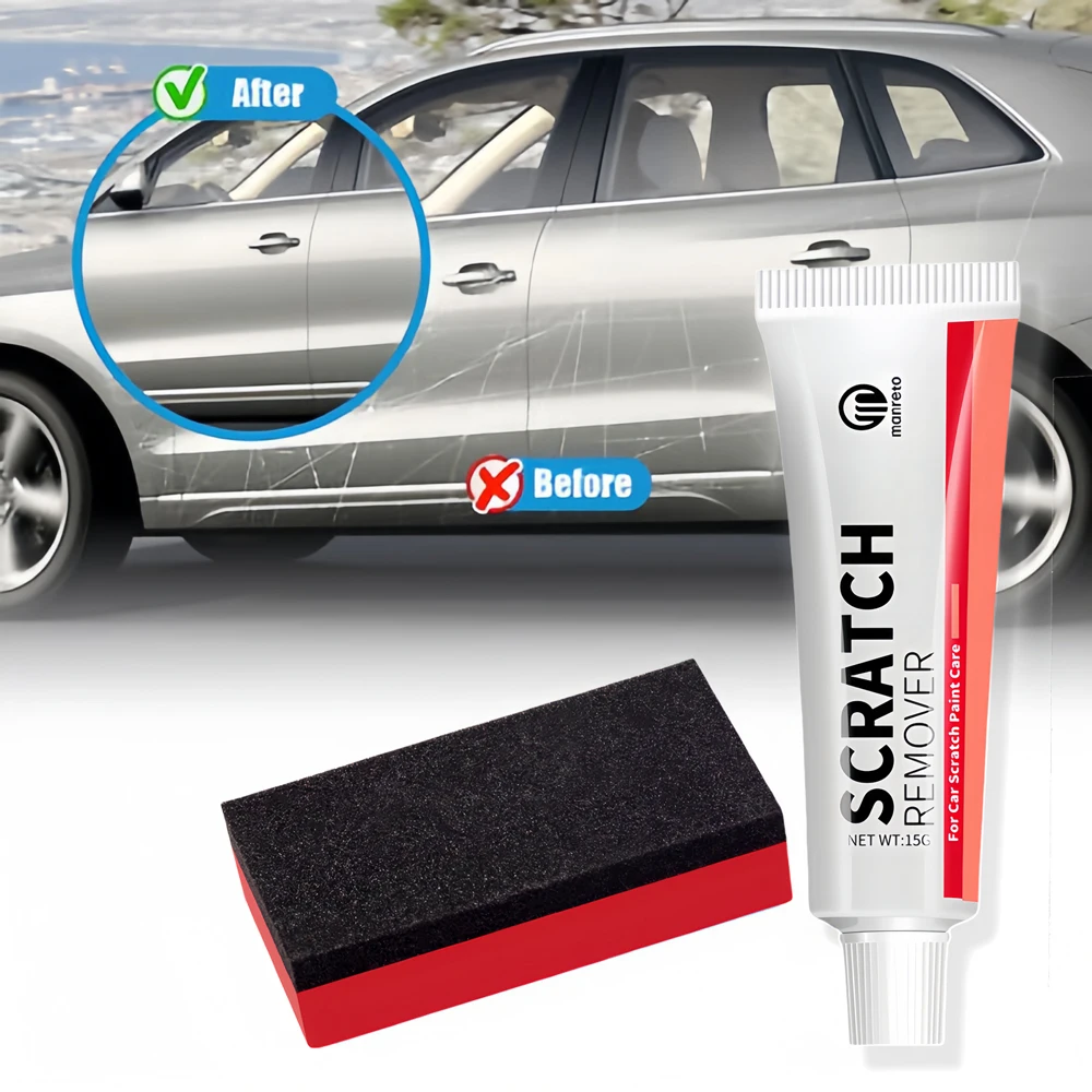 

Car Scratch Remover Car Polishing Paste With Sponge Auto Body Paint Care Kit Repairs Scratches Tool Vehicle Accessories