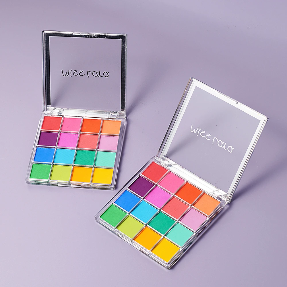 Transparent Acrylic Eyeshadow Palette Eyes Pigments Colorful Beauty Cosmetics Rainbow Eye Shadow 16 Colors Eyeshadow Palette