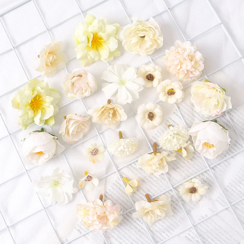 Rose künstliche Blumen Köpfe für zu Hause Raum dekor Hochzeit Hochzeit Dekoration gefälschte Blumen DIY Sammelalbum Geschenk box Zubehör – Detail 25